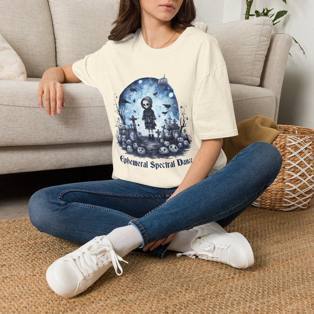 T-Shirt — Gothic Cute Grim Reaper Design (“Ephemeral Spectral Dance”)
