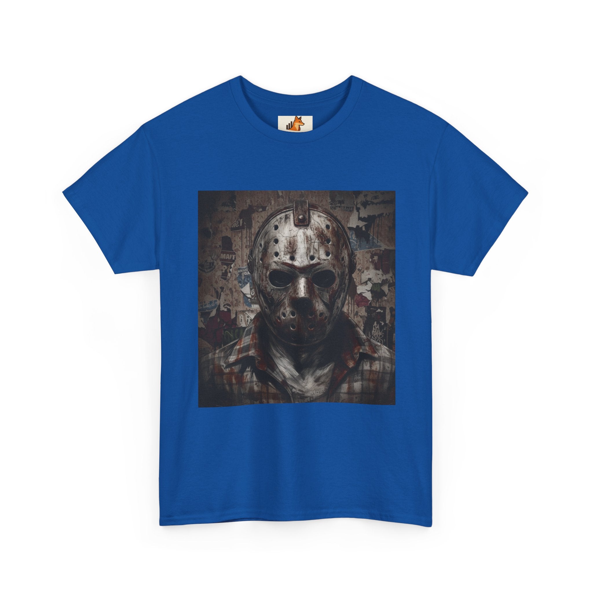 Hockey Mask Horror Tee — Retro Jason-Style Slasher Graphic Shirt