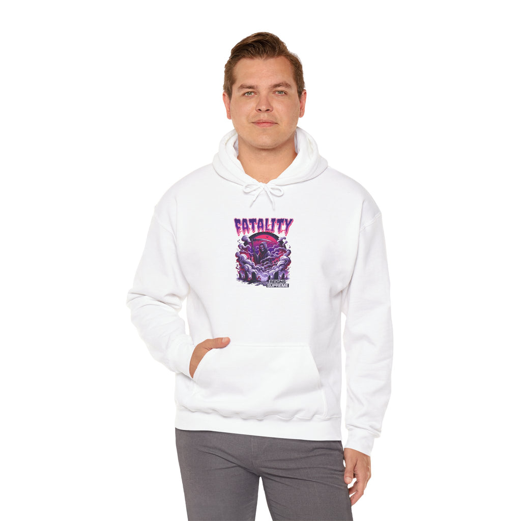 Halloween Spooky Club Hoodie — Fatality Retro Skull Horror Pullover
