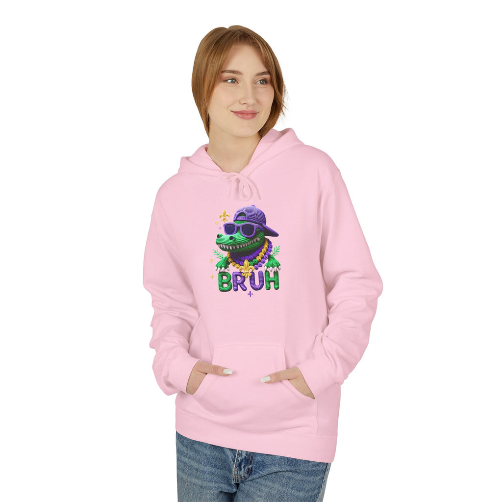 Mardi Gras Louisiana Fleur-de-Lis Hoodie — Bruh Gator Graphic
