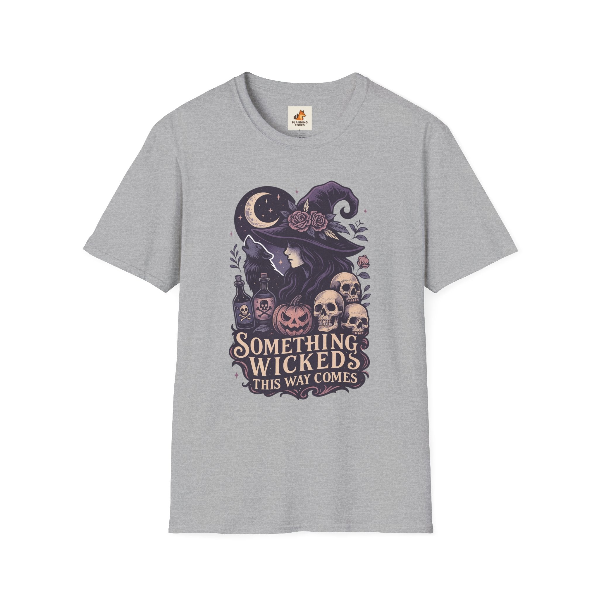 Witchy Moon T‑Shirt — "Something Wicked This Way Comes" Halloween Tee