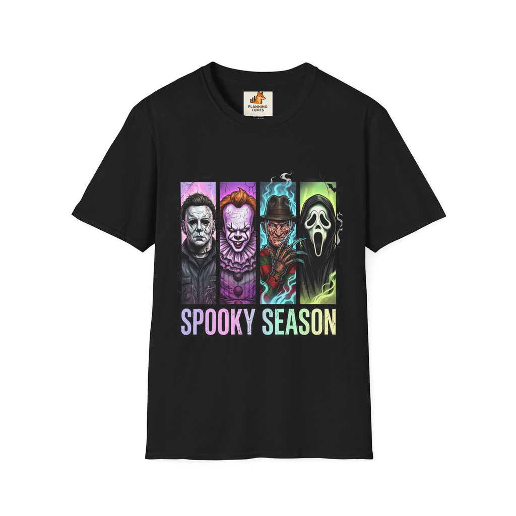 Halloween Horror Icons T-Shirt — "Spooky Season" Graphic Tee