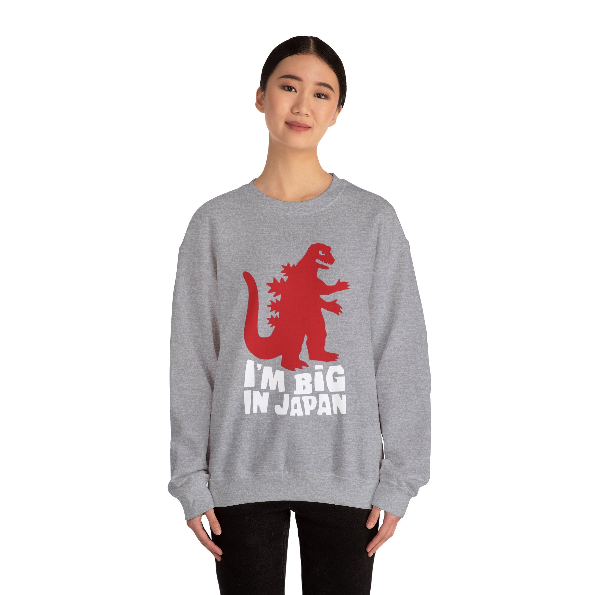 Red Godzilla Silhouette Crewneck Sweatshirt