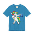 Dabbing Rainbow Unicorn Bowling T‑Shirt