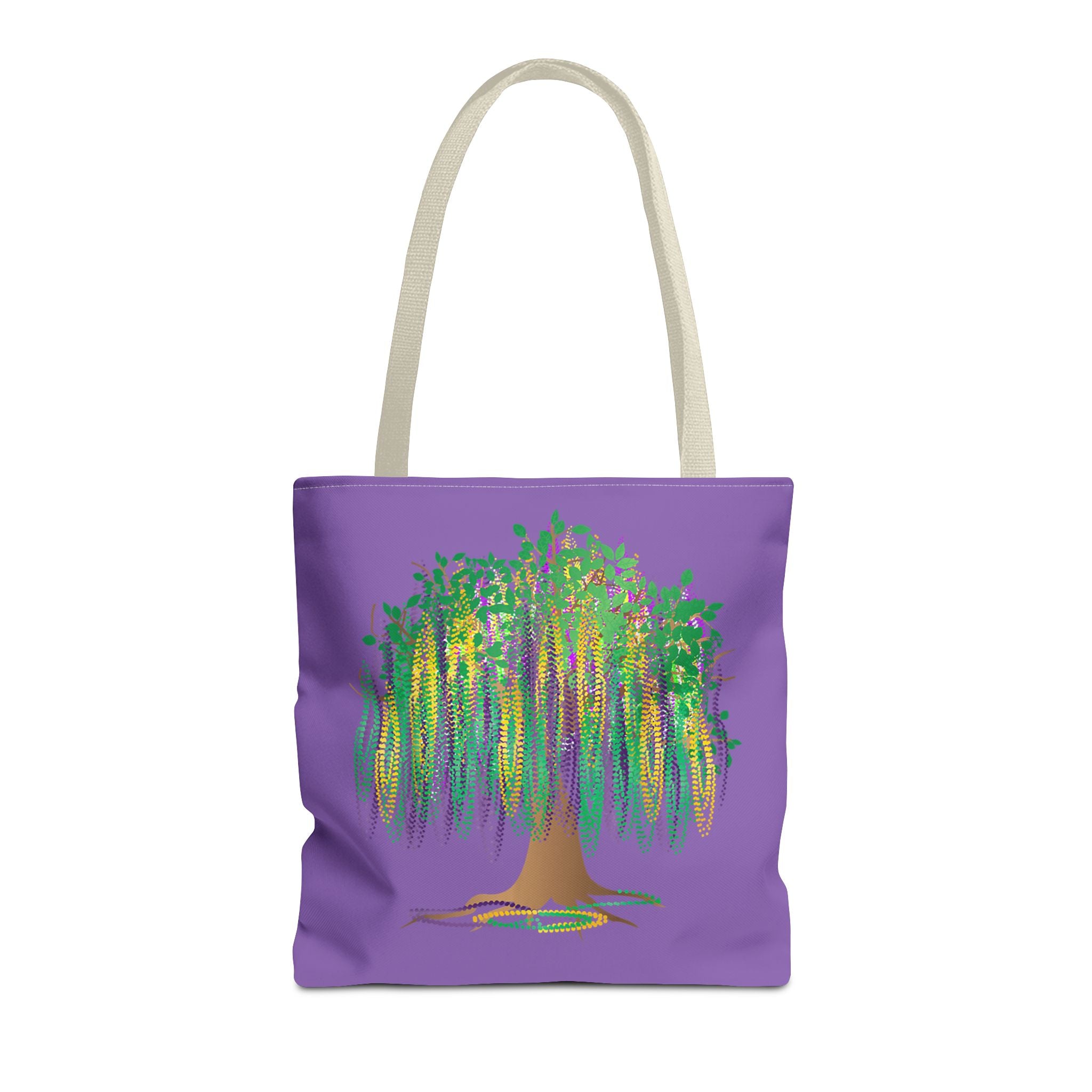 Mardi Gras Bead Tree Art Tote