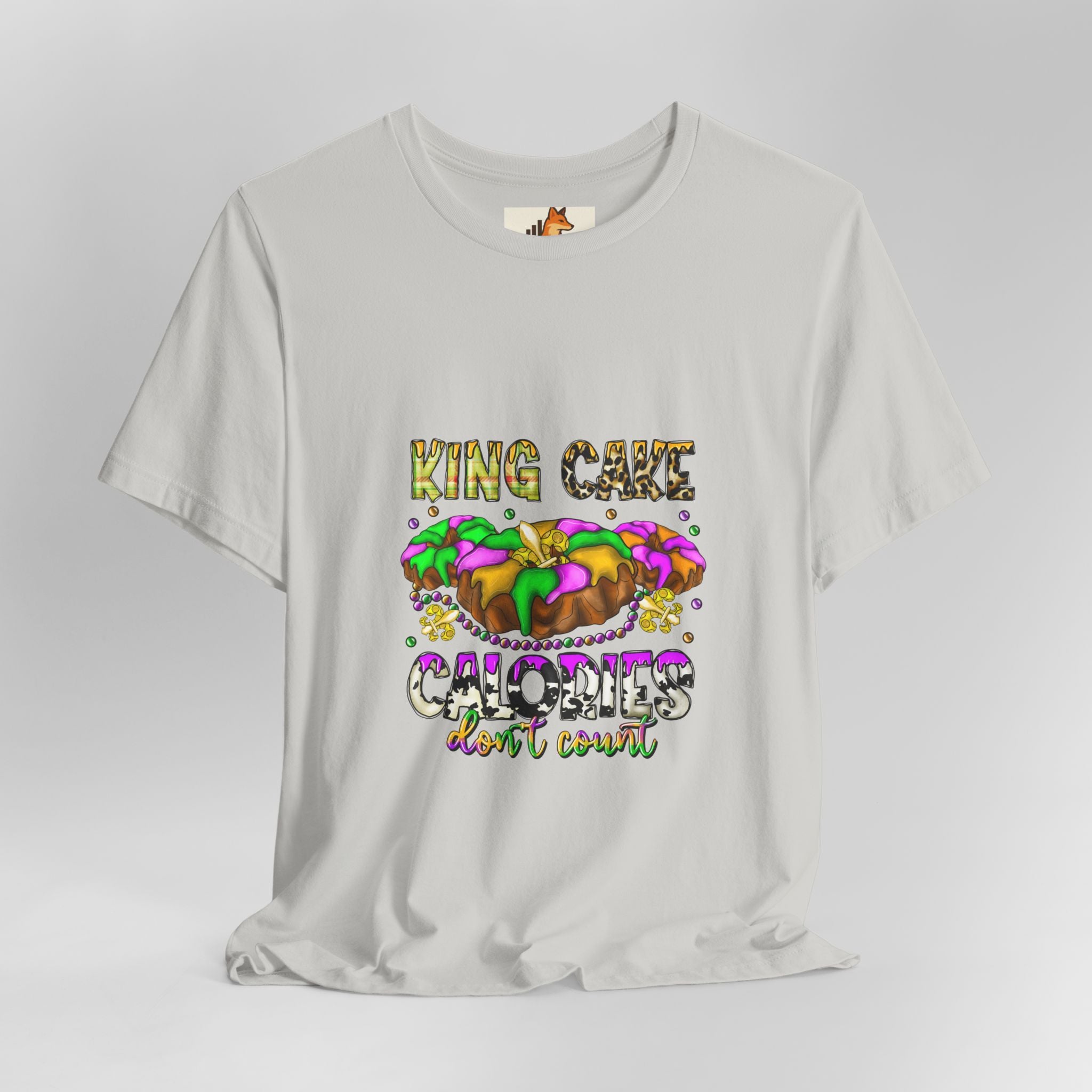 King Cake Calories Tee — Mardi Gras Louisiana Fleur-de-Lis Shirt