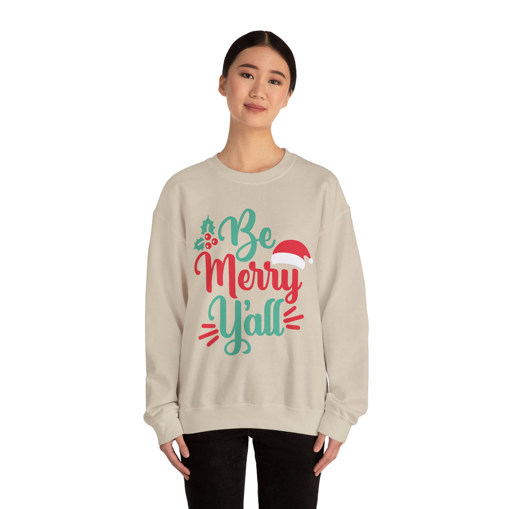 Be Merry Y'all Christmas Sweatshirt