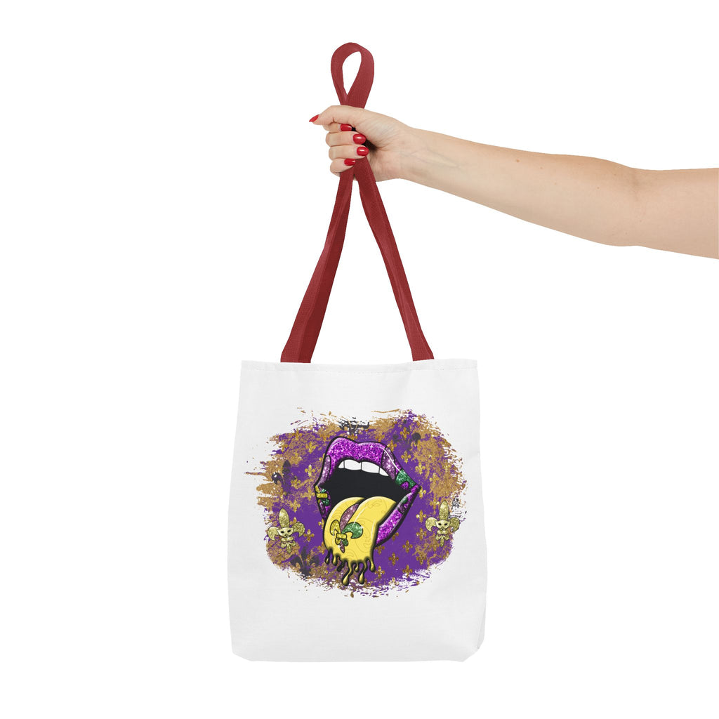 Graphic Tote Bag — Mardi Gras Tongue Pop Art