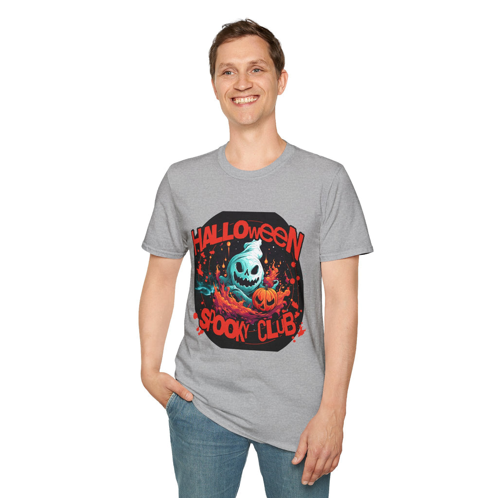 Halloween Spook Club T-Shirt — Haunted Pumpkin Ghost Graphic