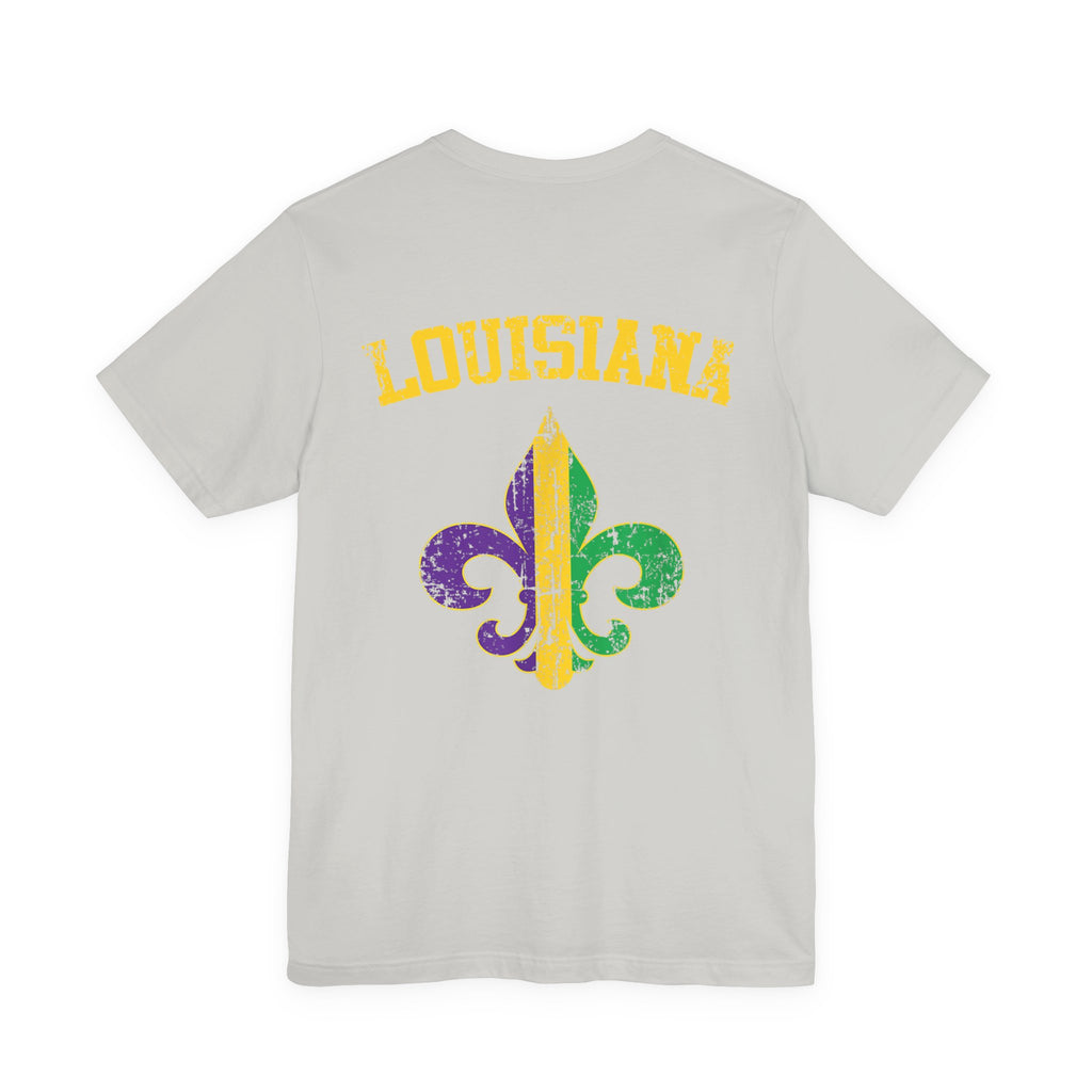 Mardi Gras 'Shake Your Bootie' T‑Shirt — Louisiana Fleur‑de‑Lis Tee