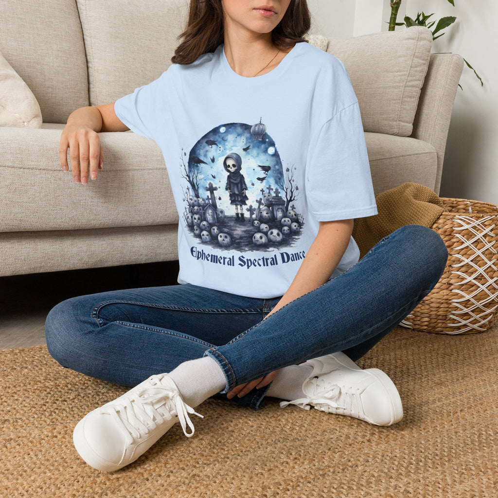 T-Shirt — Gothic Cute Grim Reaper Design (“Ephemeral Spectral Dance”)