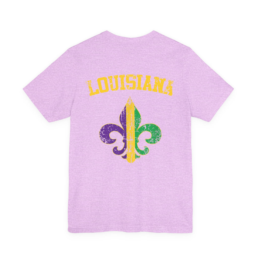 Mardi Gras 'Shake Your Bootie' T‑Shirt — Louisiana Fleur‑de‑Lis Tee