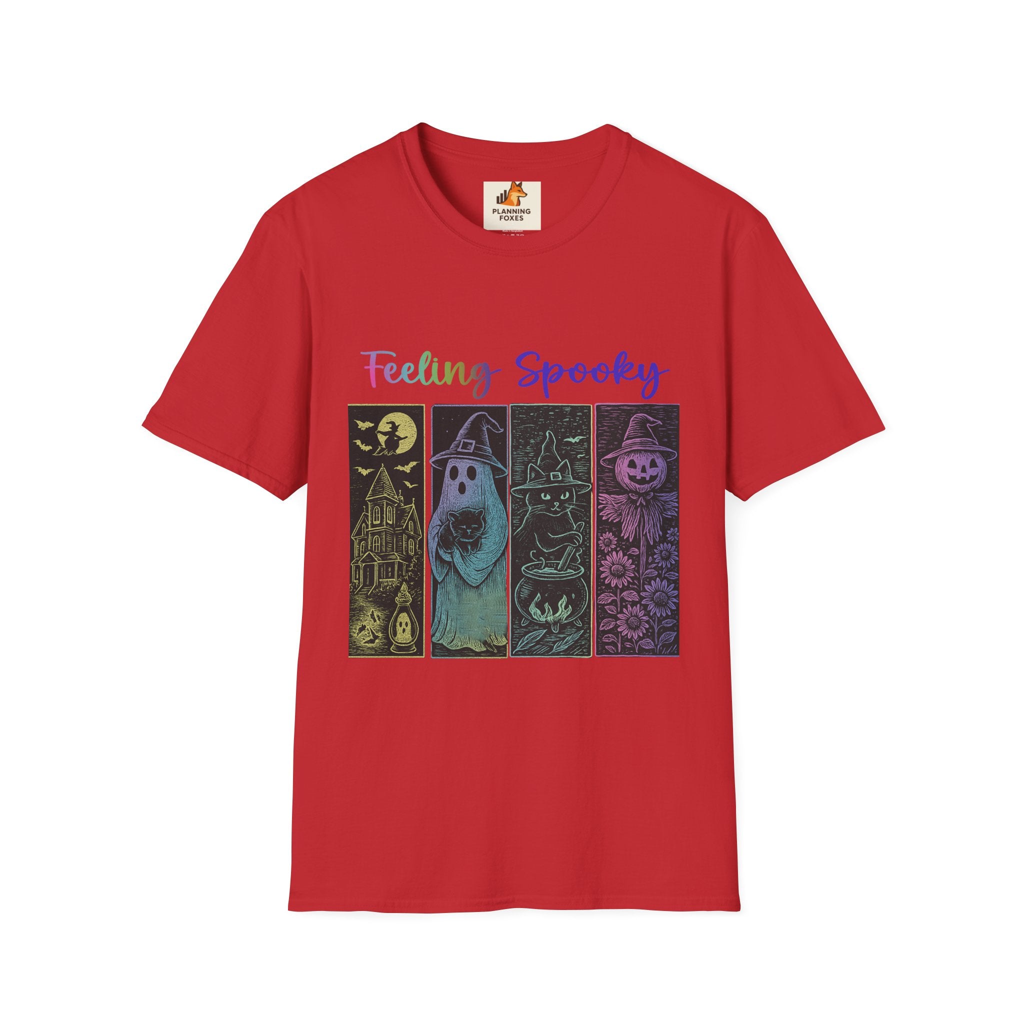 Feeling Spooky Halloween T-Shirt — Cute Ghost & Pumpkin Graphic