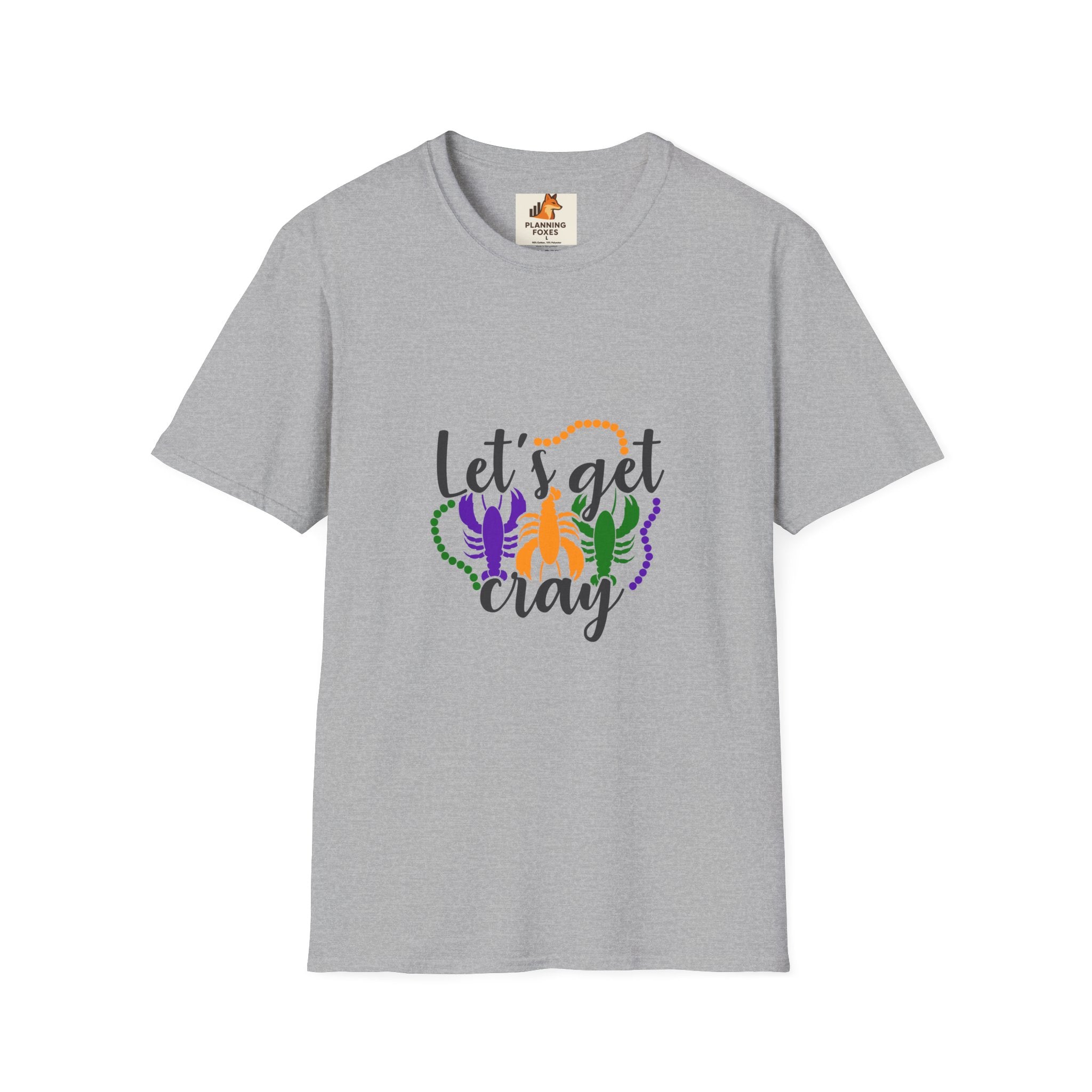 T-Shirt — "Let's Get Cray" Mardi Gras Crawfish Festival Tee
