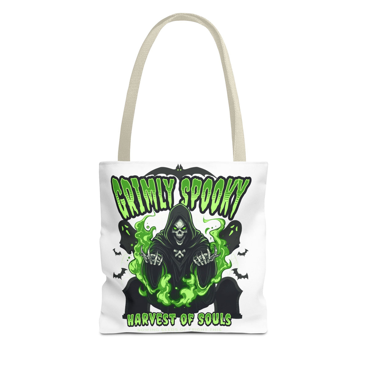 Grimly Spooky Reaper Tote Bag – 'Harvest of Souls' Halloween Tote