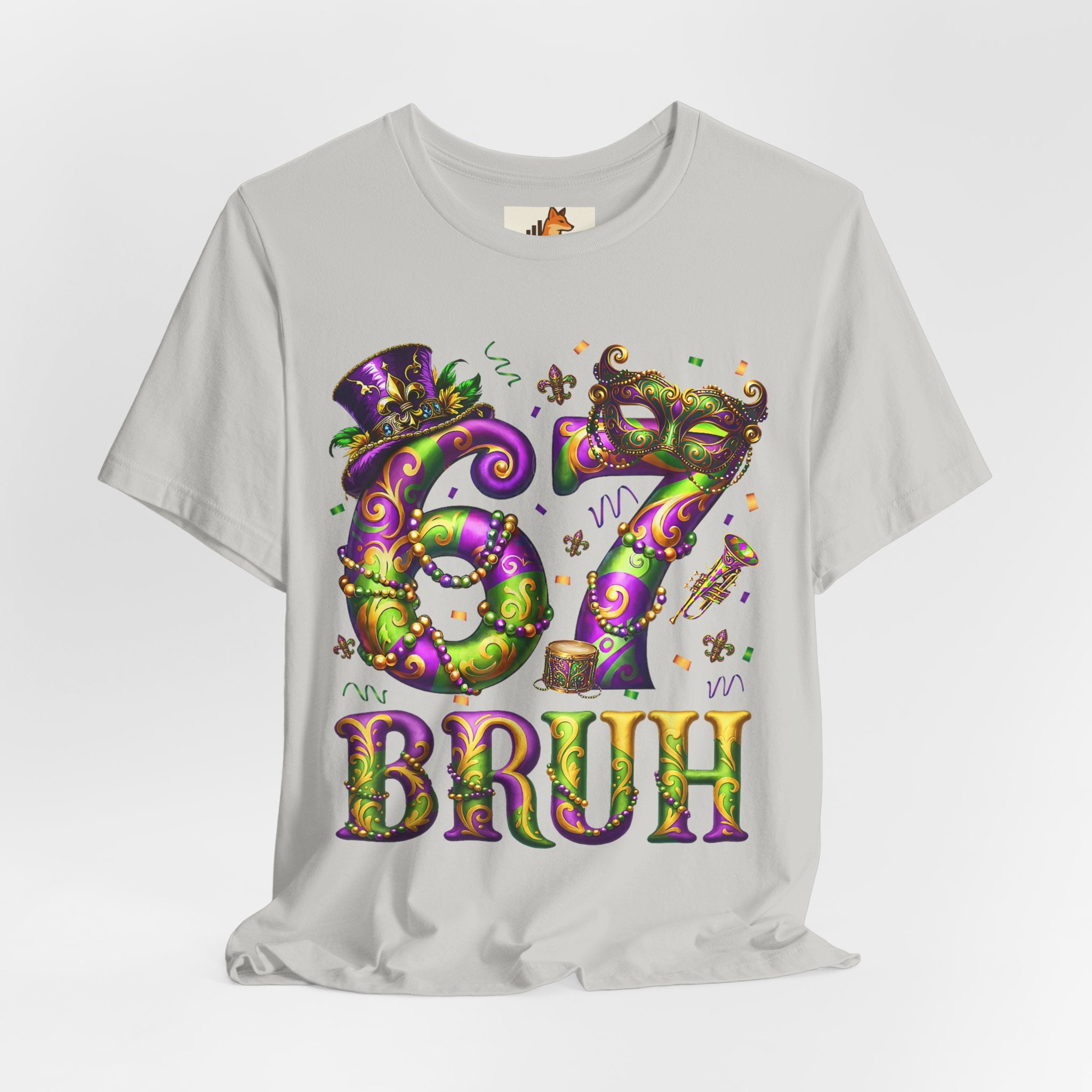 Mardi Gras 67 Bruh T-Shirt — Festive Beads & Mask Party Tee