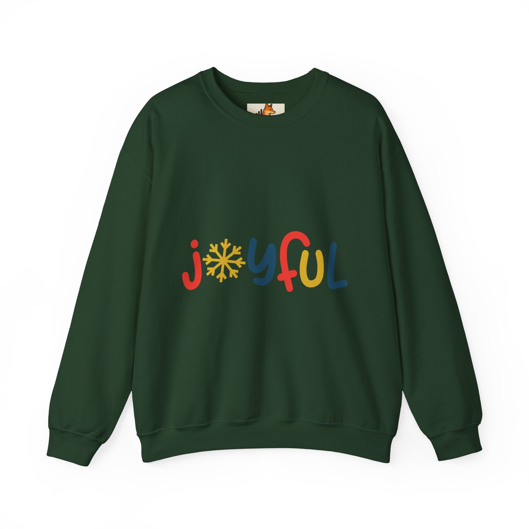 Joyful Snowflake Crewneck Sweatshirt — Festive Holiday Graphic Sweatshirt
