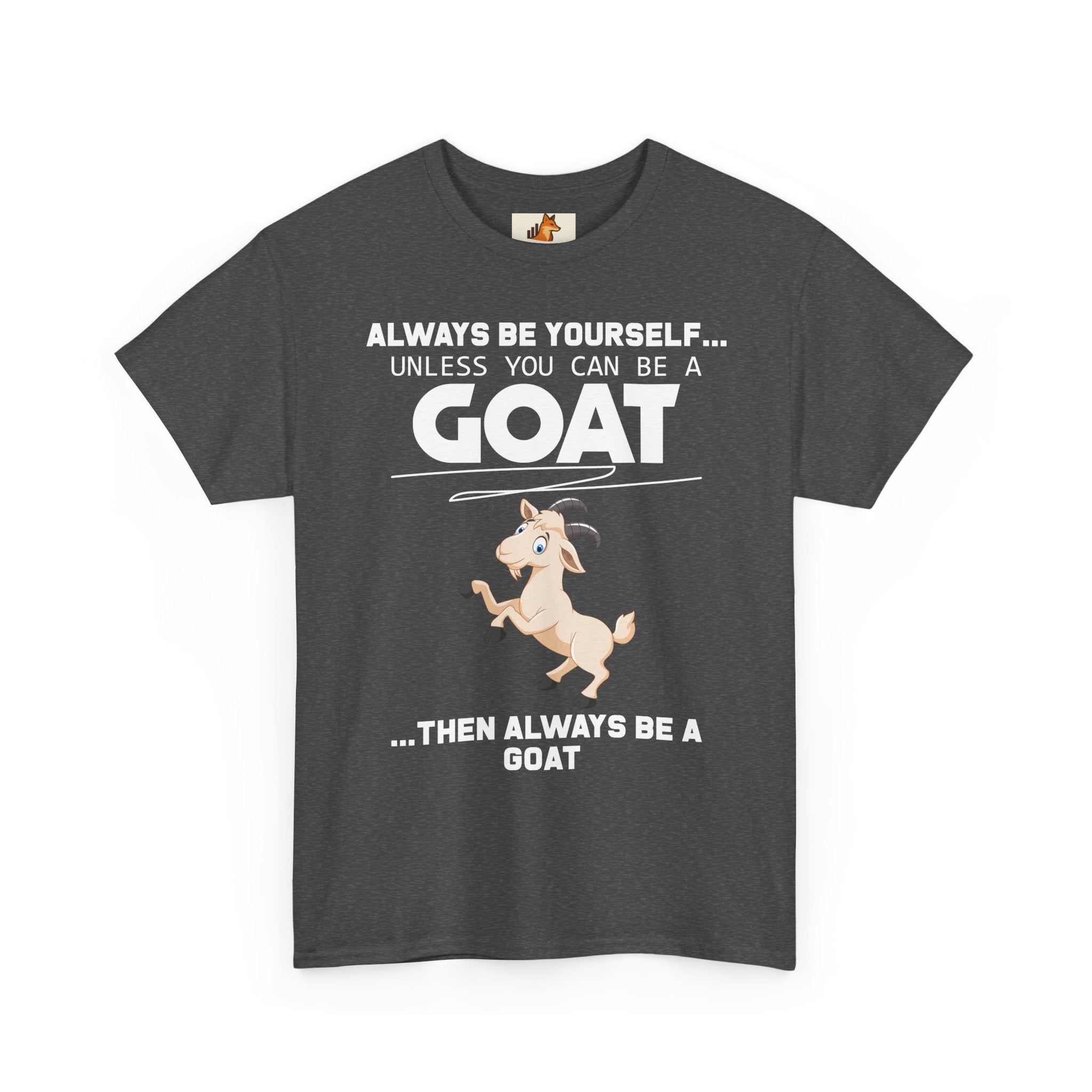 Cute Cartoon Goat Graphic Tee — Playful Farm Animal Shirt