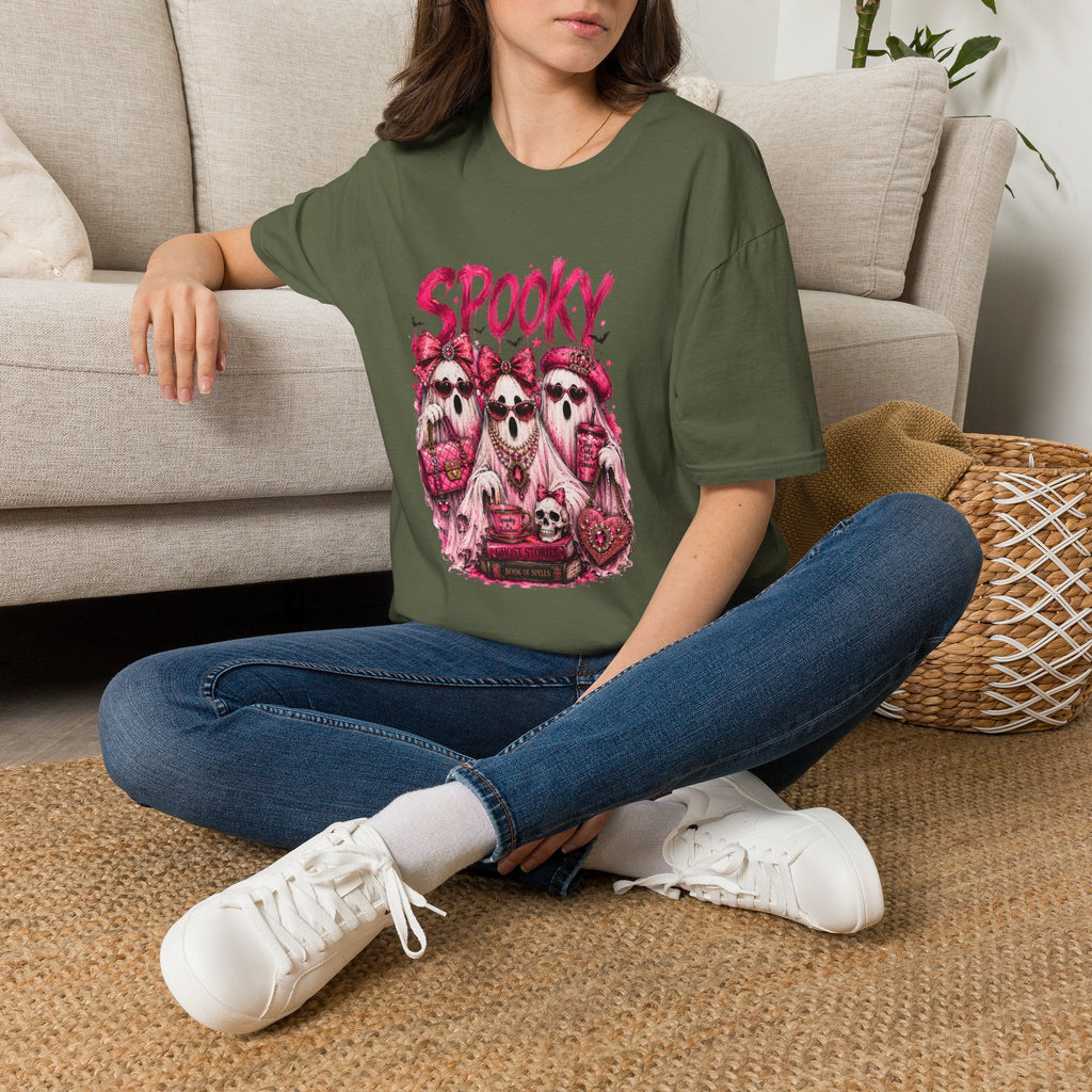 Spooky Pink Skull Trio T-Shirt