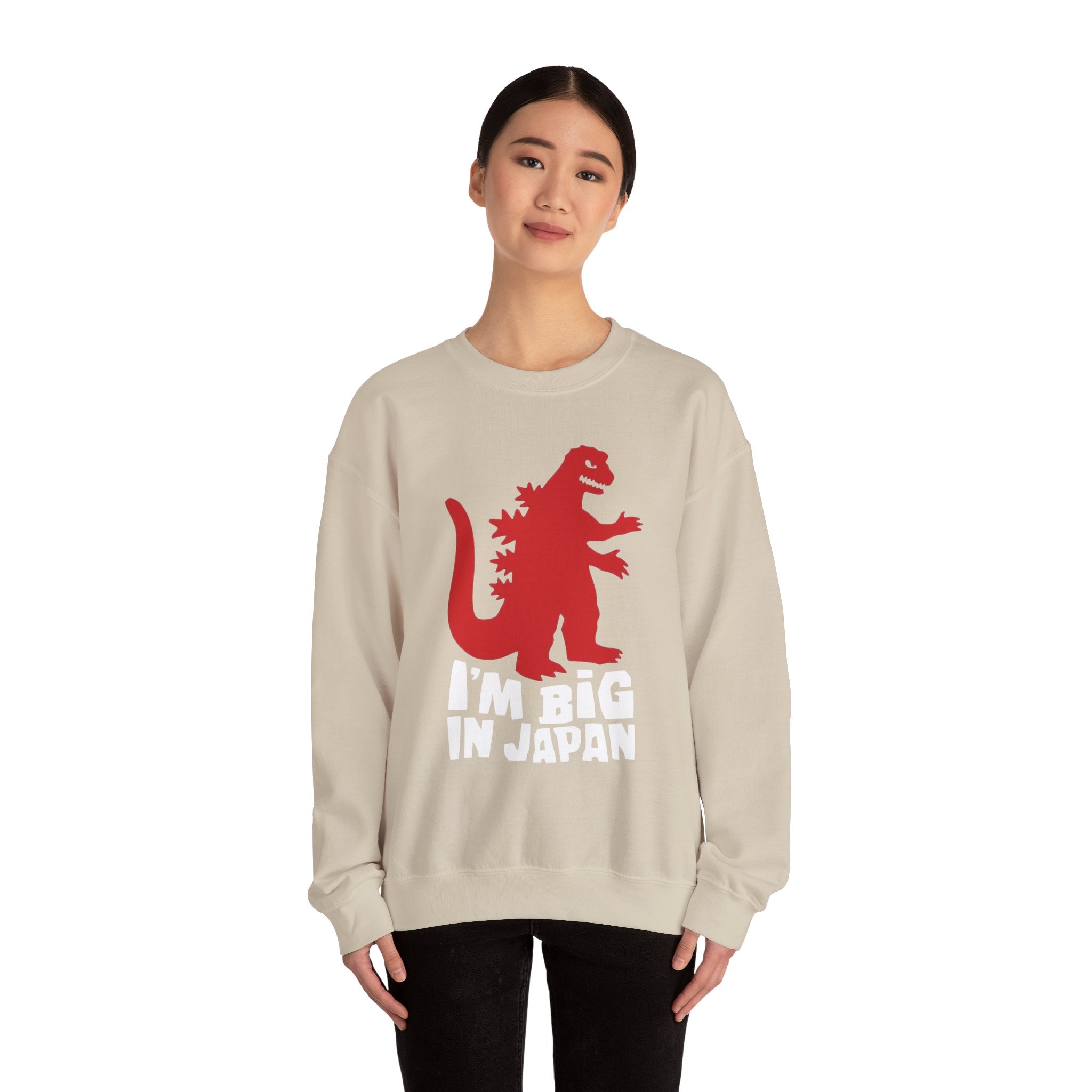 Red Godzilla Silhouette Crewneck Sweatshirt
