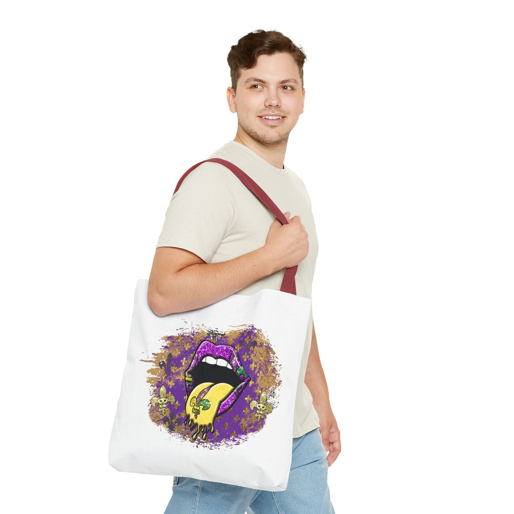 Graphic Tote Bag — Mardi Gras Tongue Pop Art