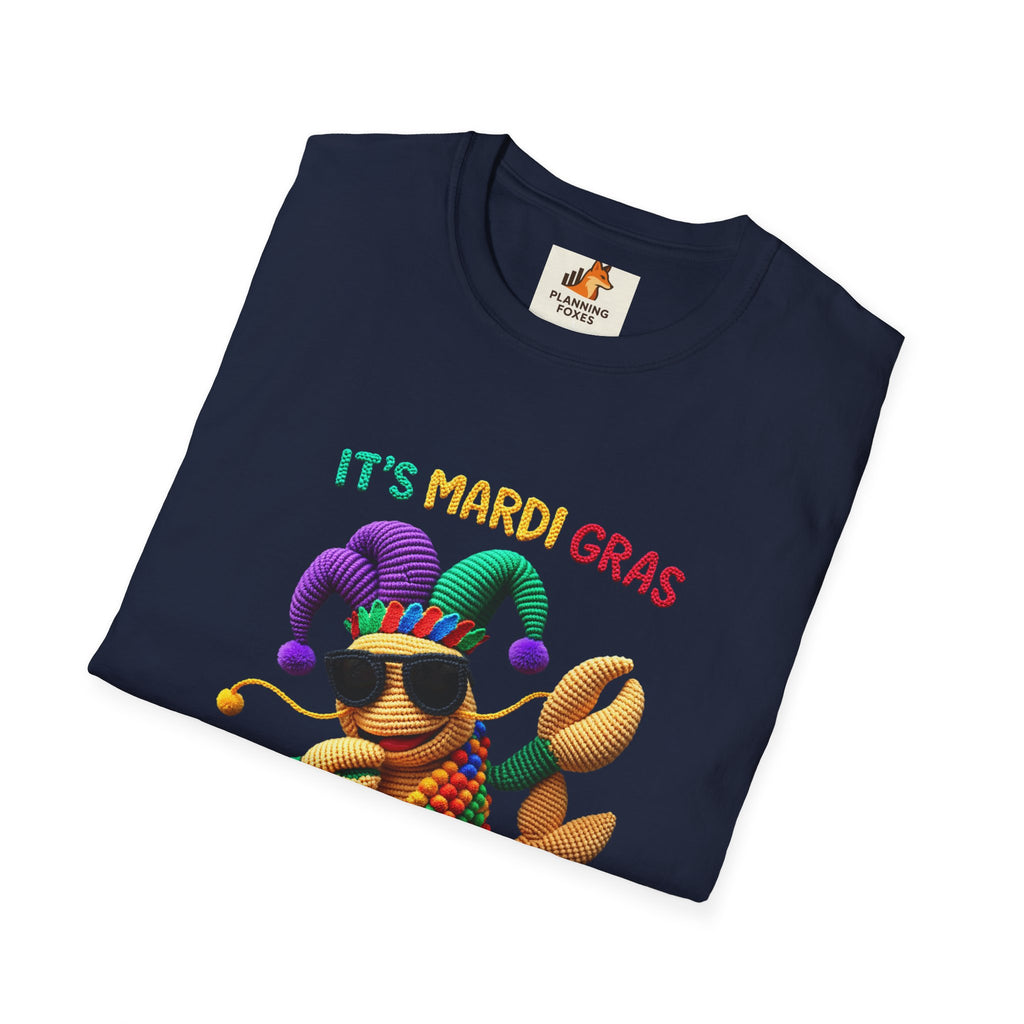 Mardi Gras Crab T-Shirt – "It's Mardi Gras Bruh" Party Tee