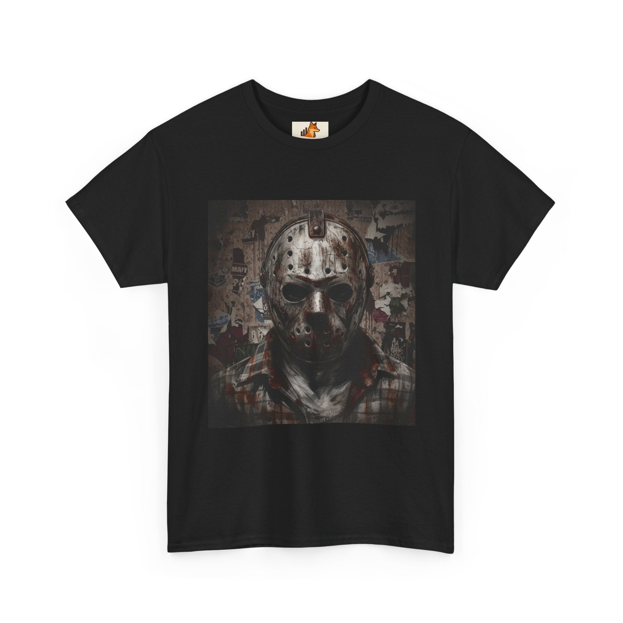 Hockey Mask Horror Tee — Retro Jason-Style Slasher Graphic Shirt
