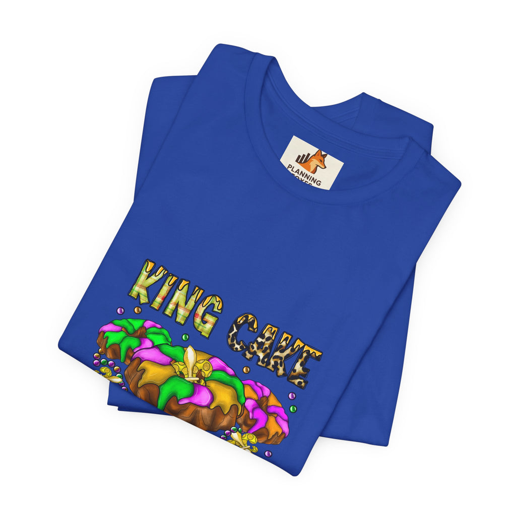 King Cake Calories Tee — Mardi Gras Louisiana Fleur-de-Lis Shirt