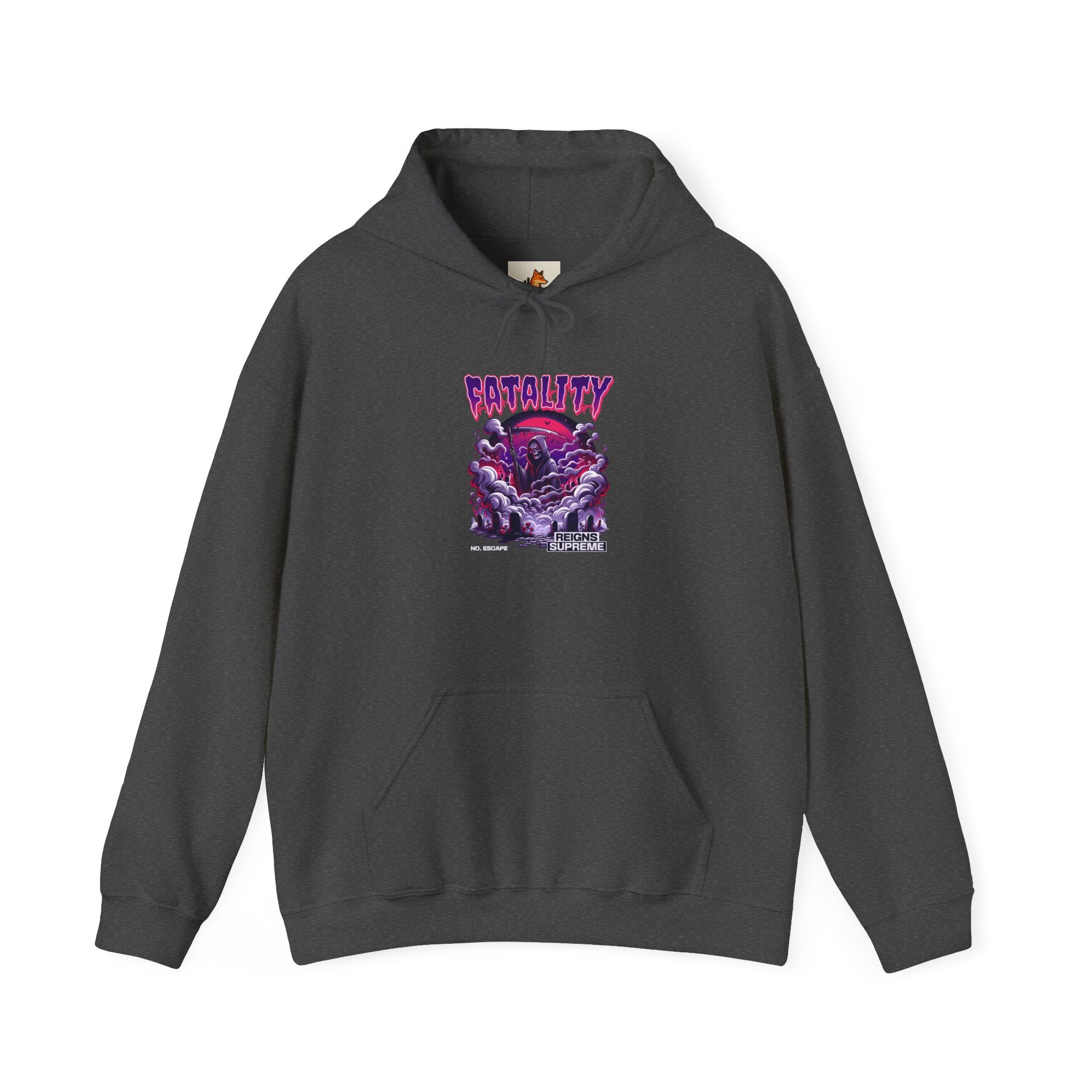 Halloween Spooky Club Hoodie — Fatality Retro Skull Horror Pullover