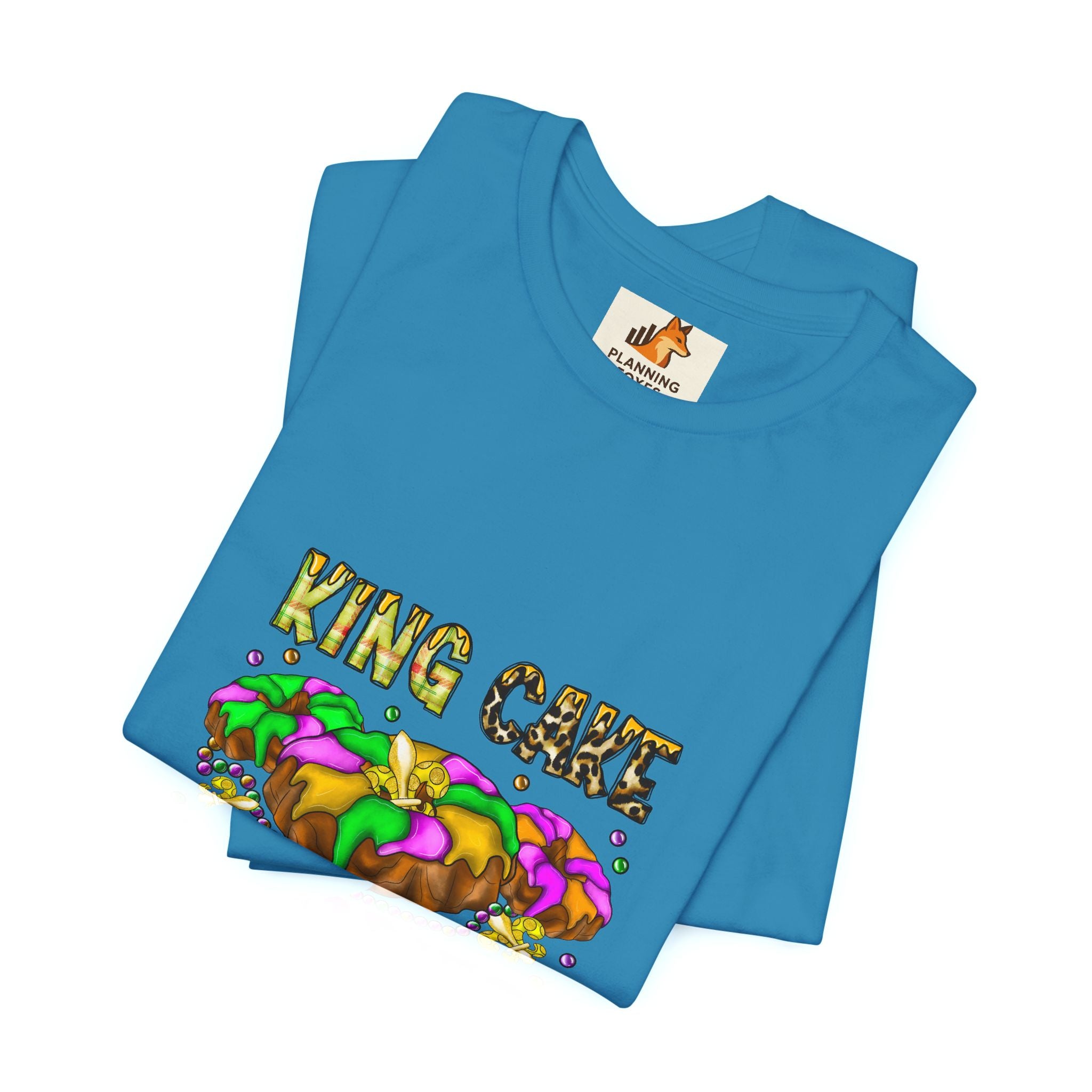 King Cake Calories Tee — Mardi Gras Louisiana Fleur-de-Lis Shirt