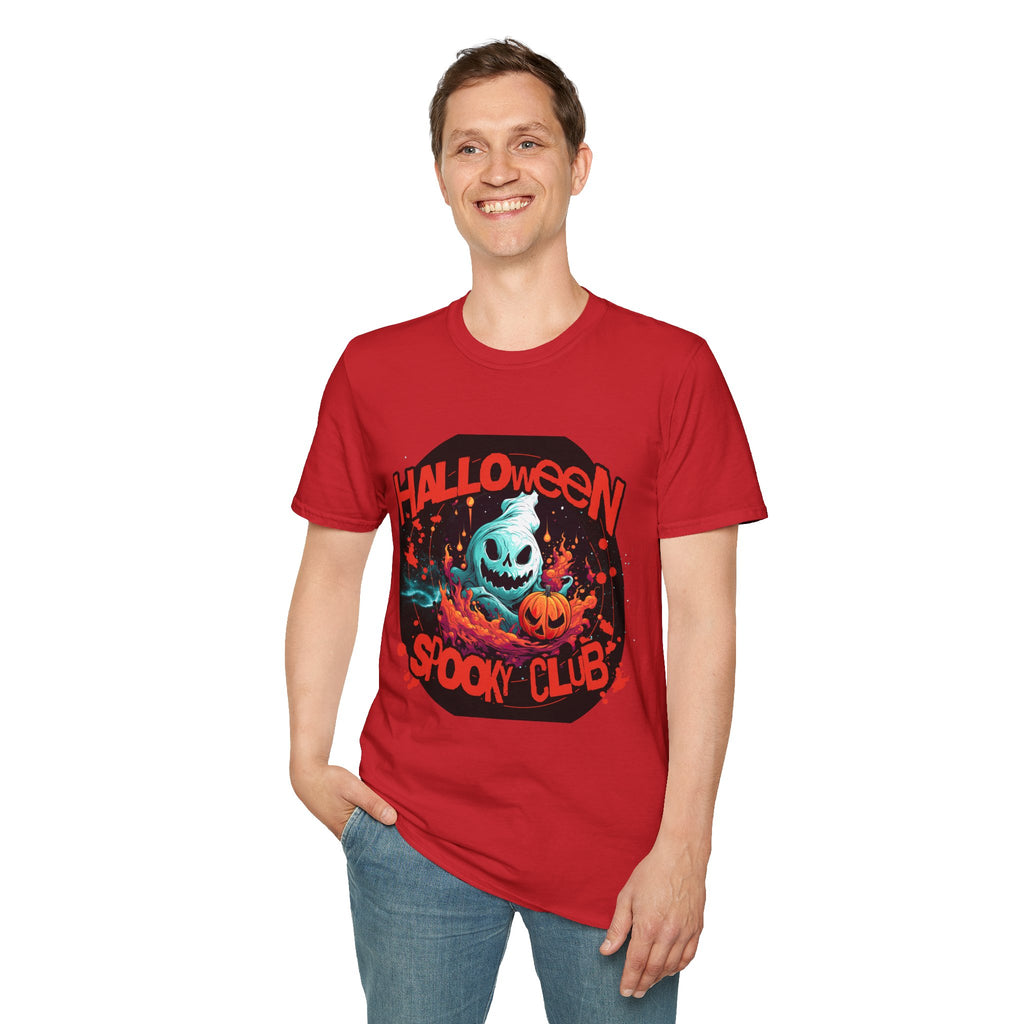 Halloween Spook Club T-Shirt — Haunted Pumpkin Ghost Graphic