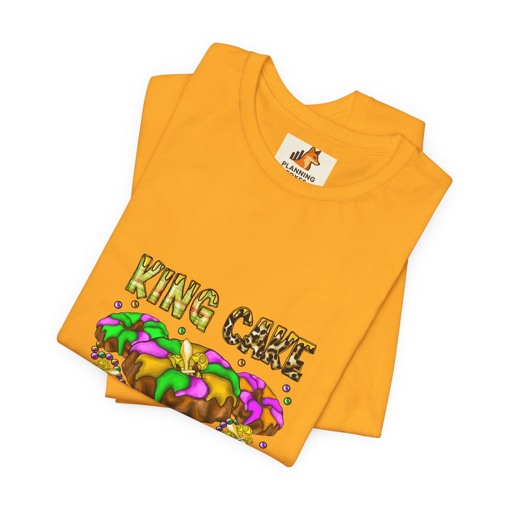 King Cake Calories Tee — Mardi Gras Louisiana Fleur-de-Lis Shirt