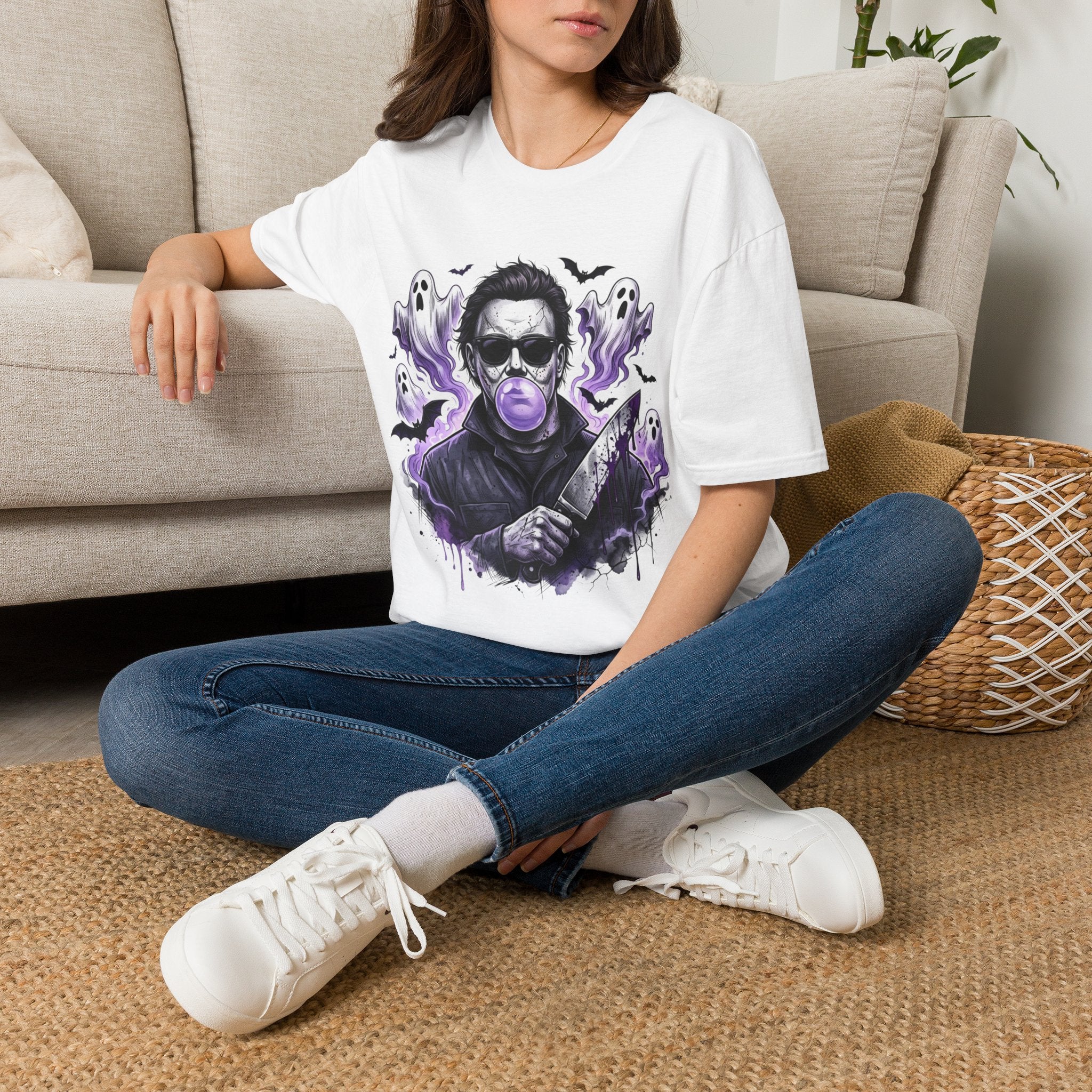 Vintage Horror Icon T-Shirt — Bubblegum Jason Design