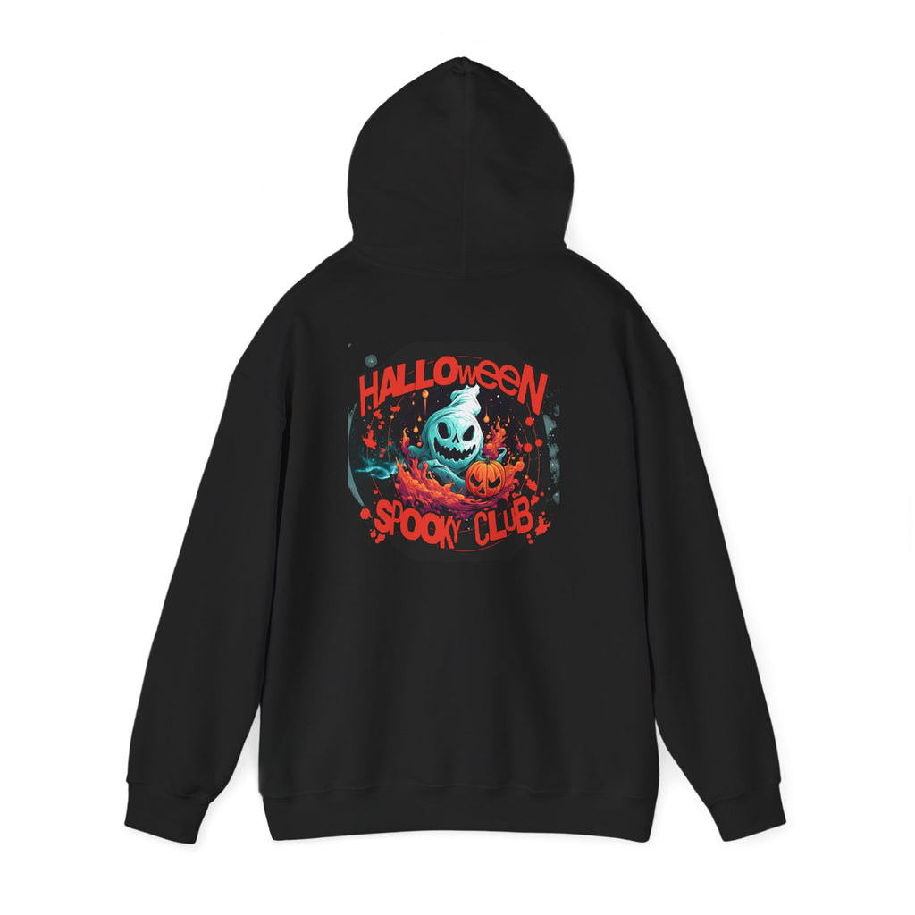 Halloween Spooky Club Hoodie — Fatality Retro Skull Horror Pullover