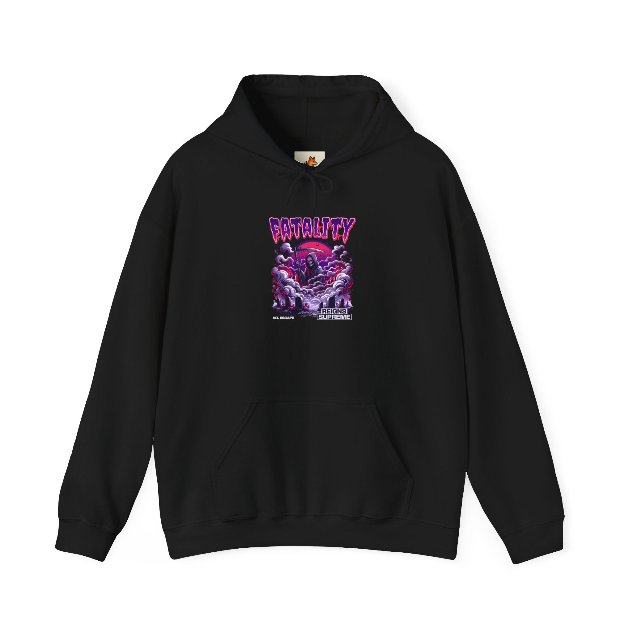 Halloween Spooky Club Hoodie — Fatality Retro Skull Horror Pullover