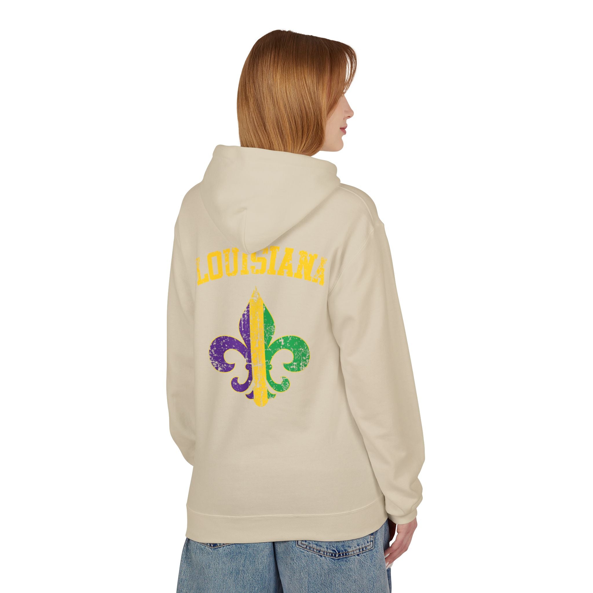 Mardi Gras Louisiana Fleur-de-Lis Hoodie — Bruh Gator Graphic