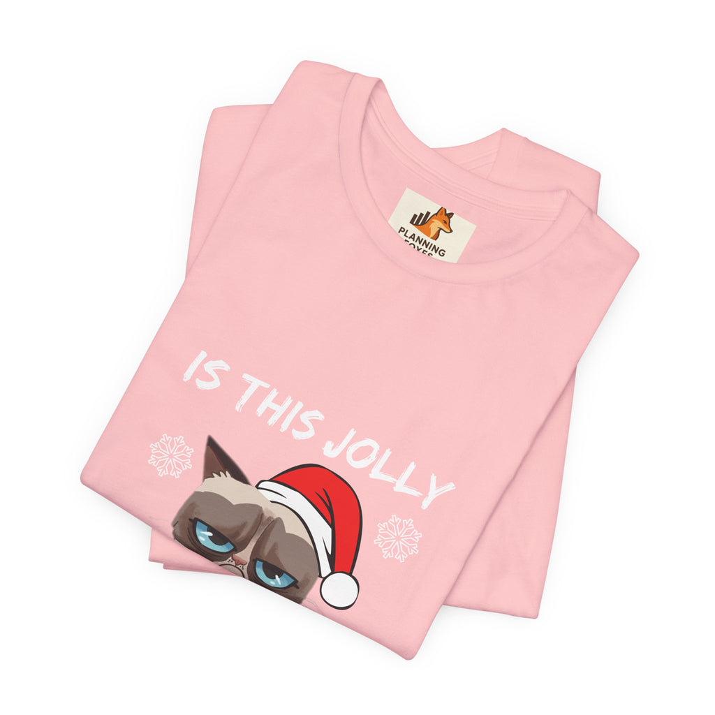 Grumpy Cat Santa Tee — Funny Holiday Graphic T-Shirt ('Is This Enough?')