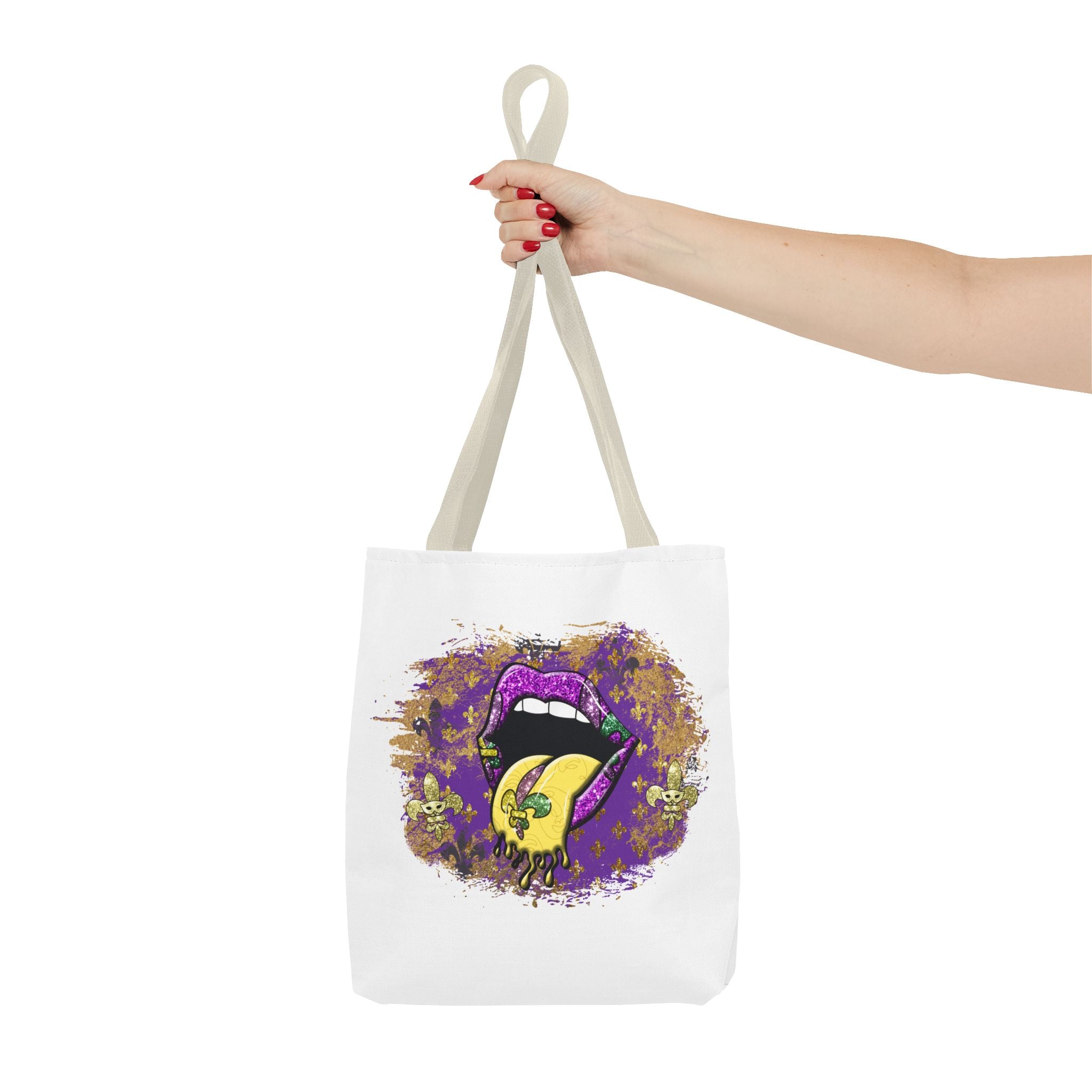 Graphic Tote Bag — Mardi Gras Tongue Pop Art