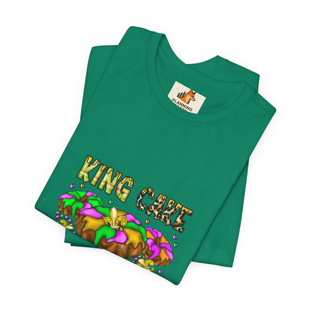 King Cake Calories Tee — Mardi Gras Louisiana Fleur-de-Lis Shirt