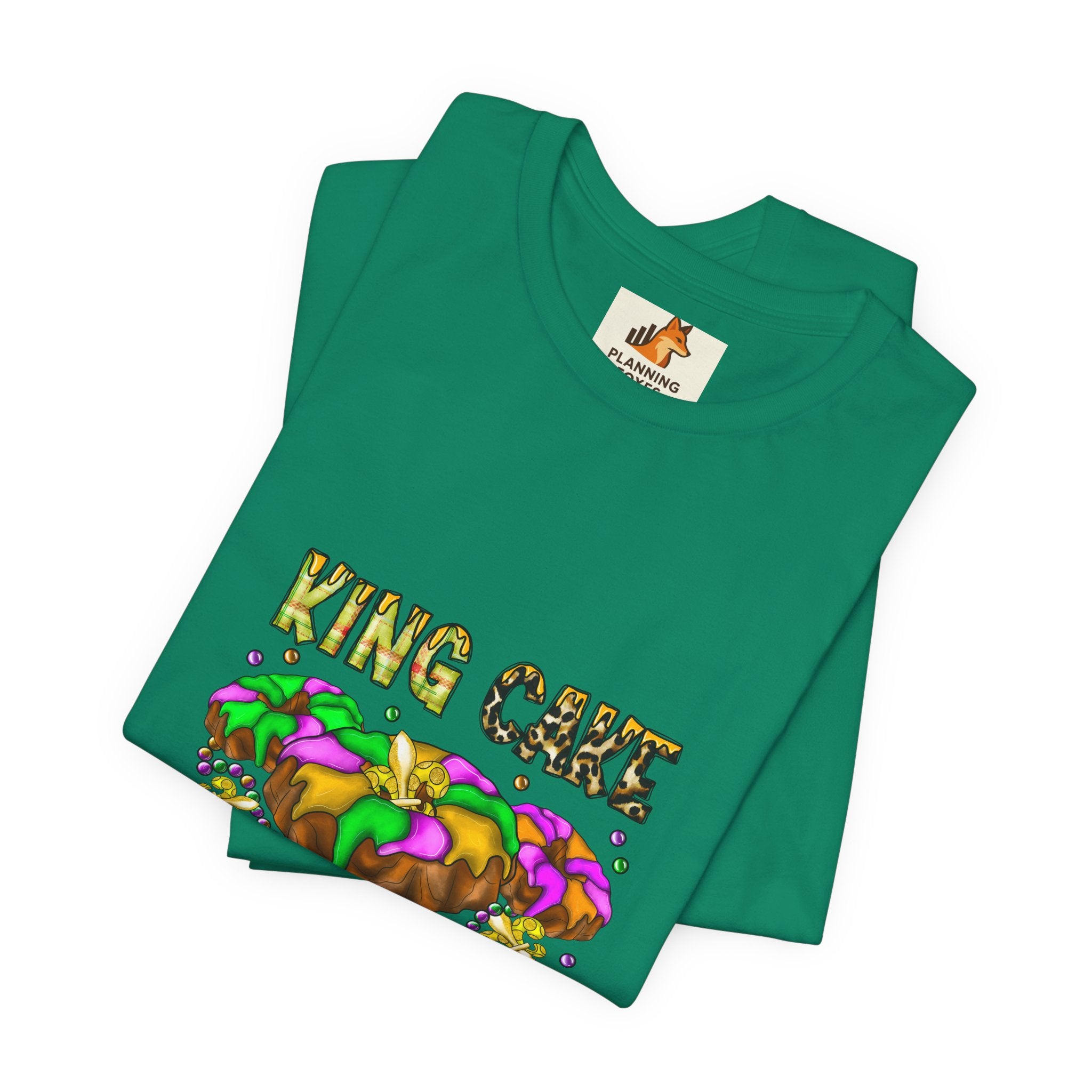 King Cake Calories Tee — Mardi Gras Louisiana Fleur-de-Lis Shirt
