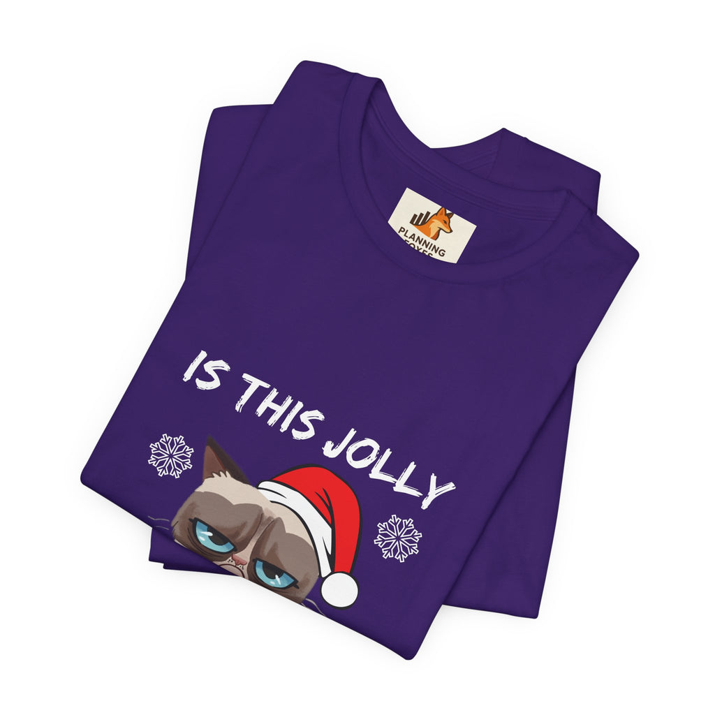 Grumpy Cat Santa Tee — Funny Holiday Graphic T-Shirt ('Is This Enough?')