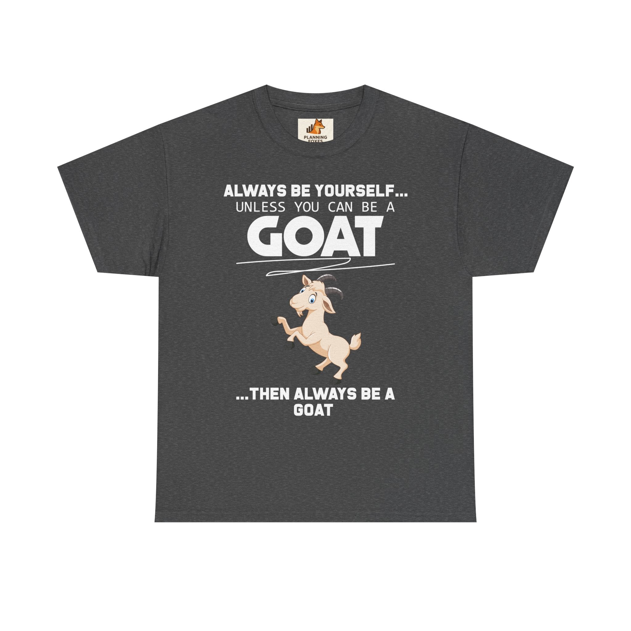 Cute Cartoon Goat Graphic Tee — Playful Farm Animal Shirt