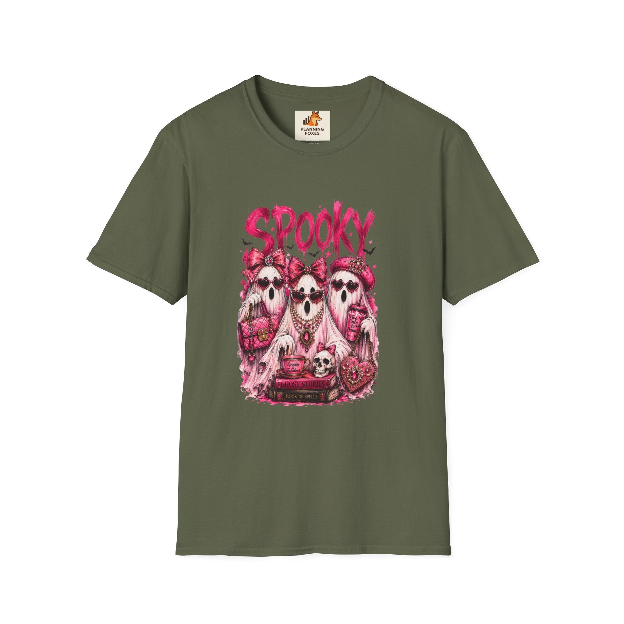 Spooky Pink Skull Trio T-Shirt