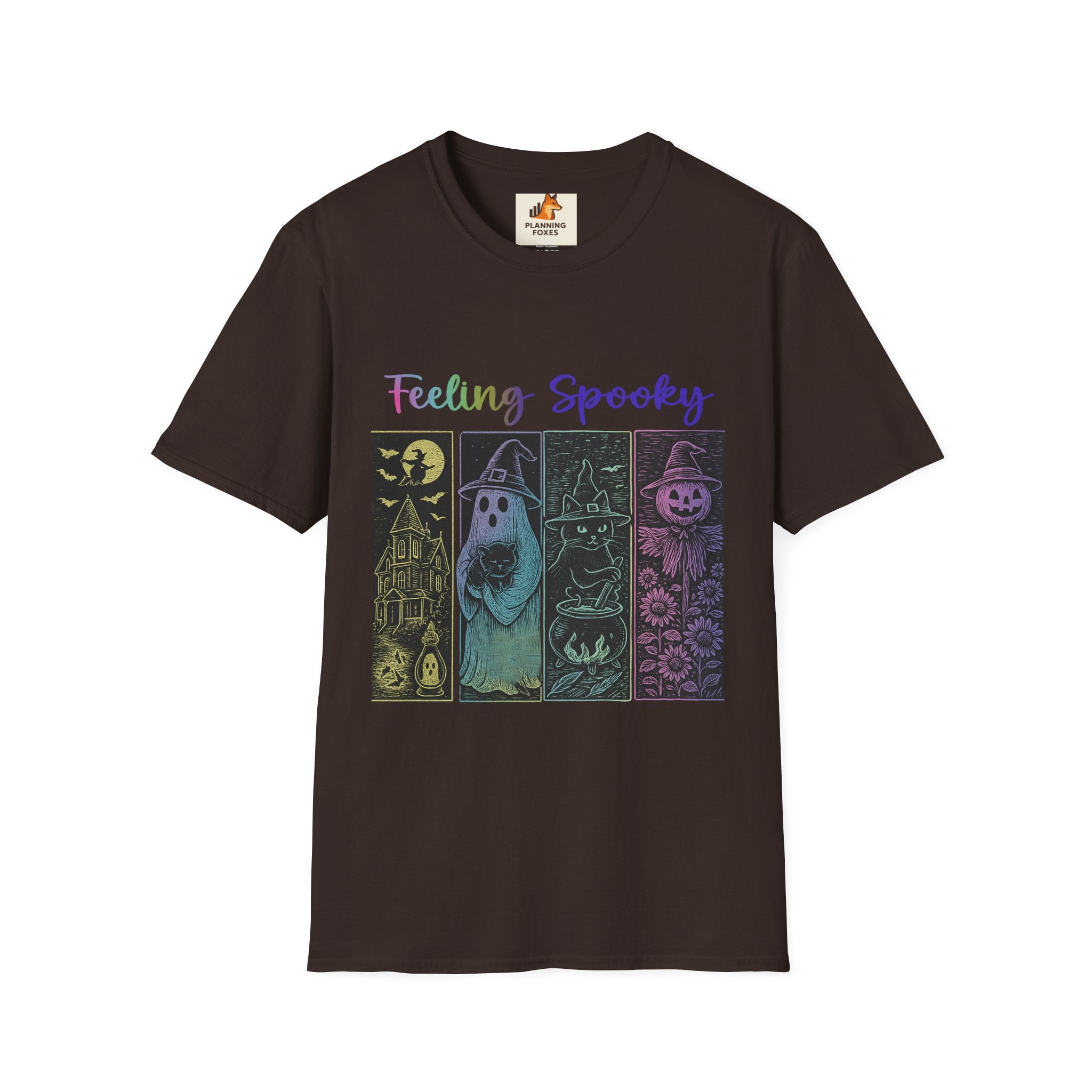 Feeling Spooky Halloween T-Shirt — Cute Ghost & Pumpkin Graphic