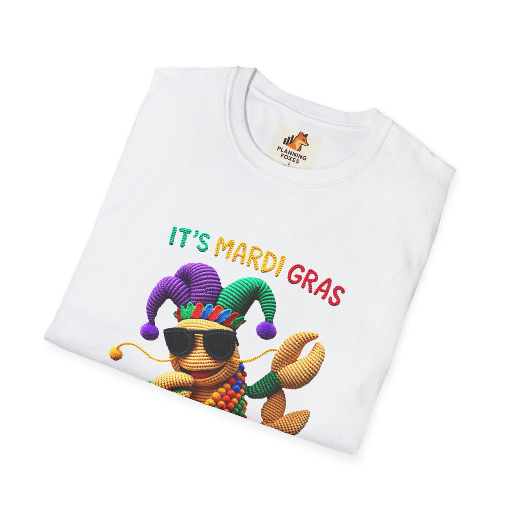 Mardi Gras Crab T-Shirt – "It's Mardi Gras Bruh" Party Tee