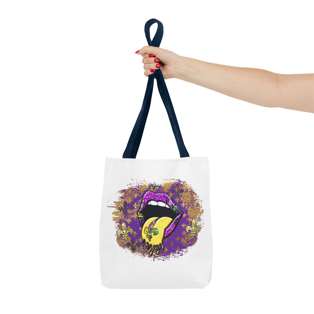 Graphic Tote Bag — Mardi Gras Tongue Pop Art