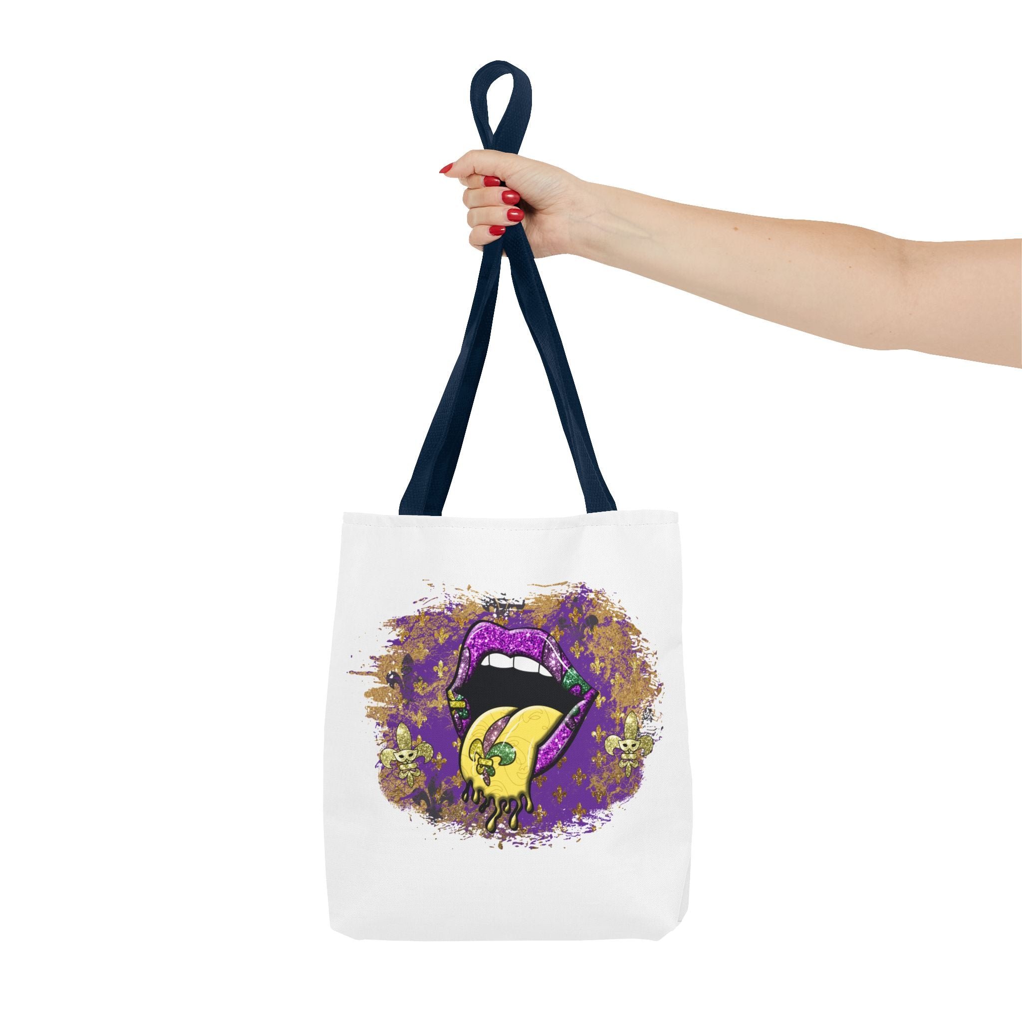 Graphic Tote Bag — Mardi Gras Tongue Pop Art