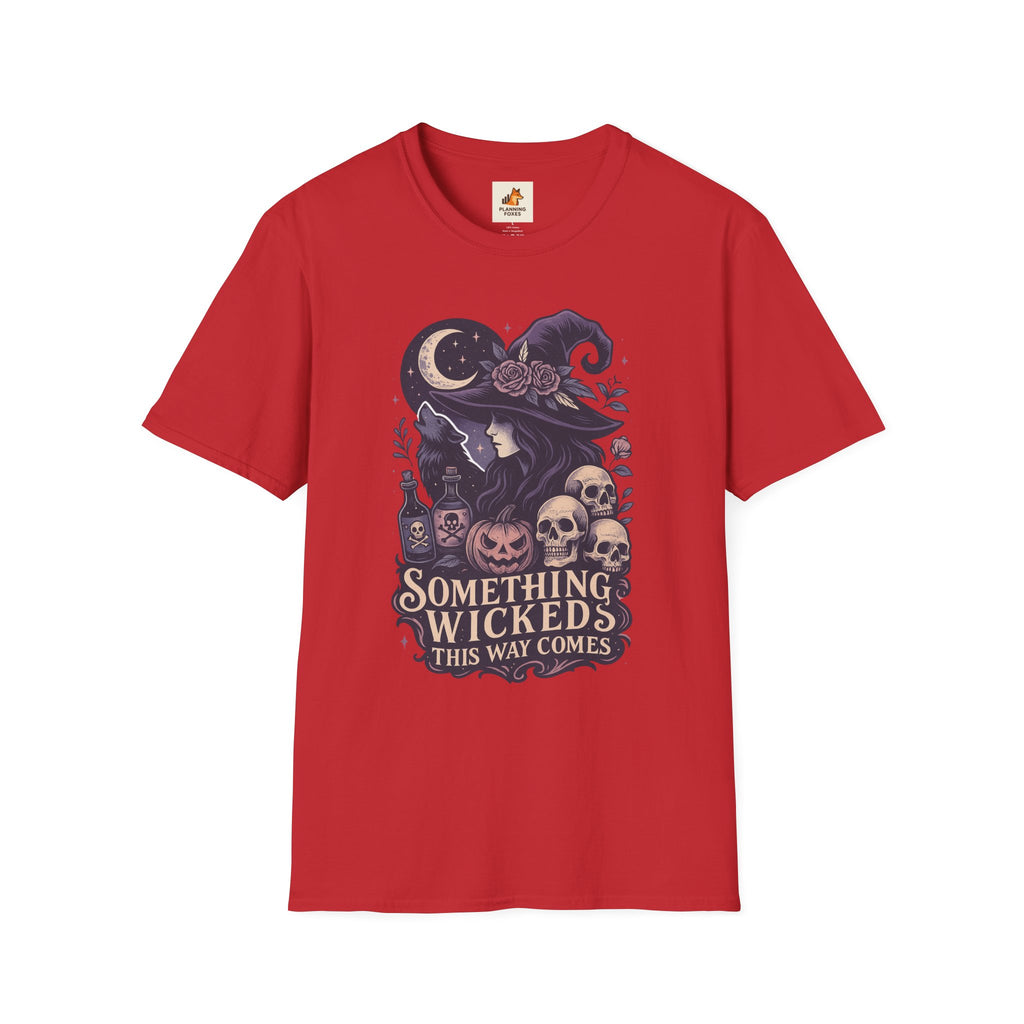 Witchy Moon T‑Shirt — "Something Wicked This Way Comes" Halloween Tee