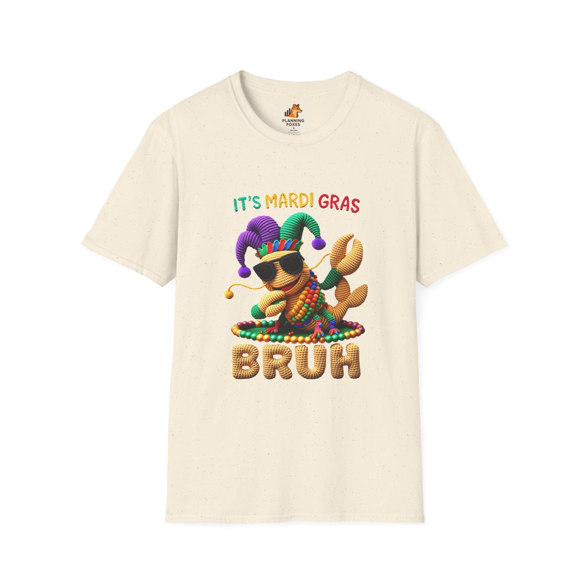 Mardi Gras Crab T-Shirt – "It's Mardi Gras Bruh" Party Tee