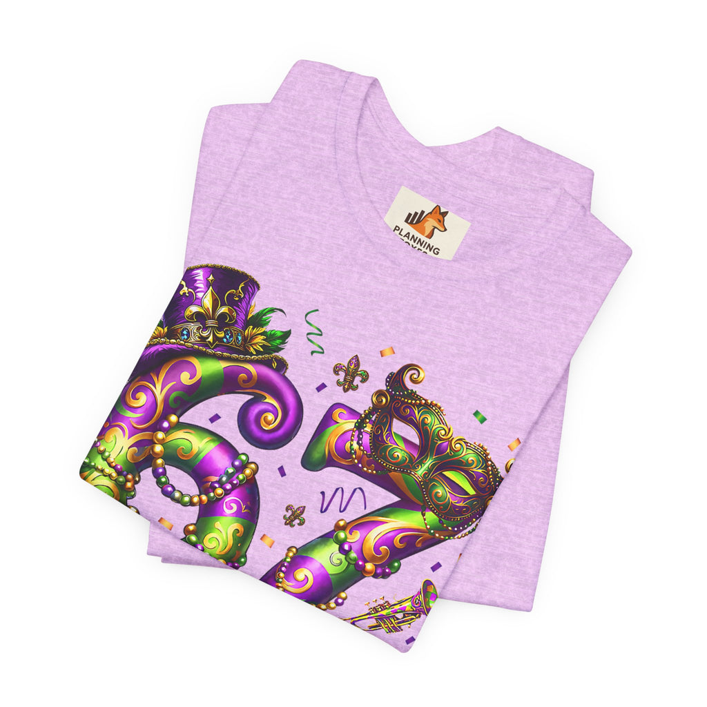 Mardi Gras 67 Bruh T-Shirt — Festive Beads & Mask Party Tee